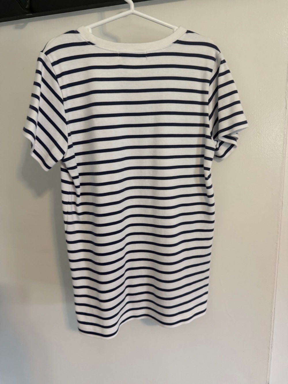 The Beaufort Bonnet Company White and Navy Striped Tee